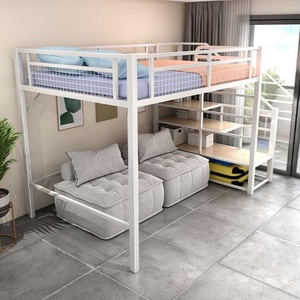 Cama Litera Metálica Moderna Nórdica con Almacenamiento, Cama de Hierro para Apartamento o Dormitorio, Ahorro de Espacio - Product Image 3