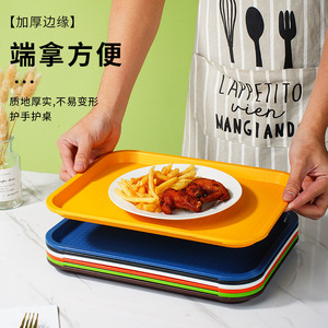 3 SIZE Large Foodservice Tray, <strong>Rectangular</strong> Food Trays <strong>Plastic</strong> Drink <strong>Serving</strong> Tray for <strong>Serving</strong> Drinks, Snacks, Tea - Product Image 3