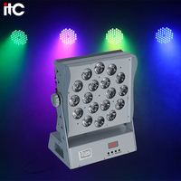 Projecteur LED DJ en aluminium 18x12W, 3/4/7 canaux DMX512 RGB IP30, angle de faisceau 15°, éclairage de scène pour discothèque