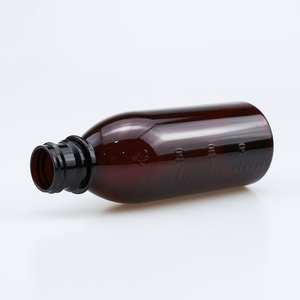 Nuevas Botellas Ovaladas de Plástico PET Vacías de Color Ámbar Personalizado para Medicamentos Líquidos Orales, Impresión Serigráfica para Champú y Loción - Product Image 4