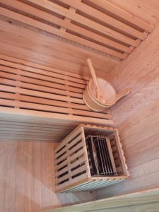 Sauna intérieur moderne en bois massif pour 4 personnes, panneau de commande <span class=keywords><strong>nudiste</strong></span>, 220v, prix compétitif, hemlock, garantie 1 an, Jiangsu - Product Image 6