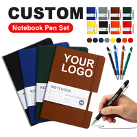 Carnet de notes A5 en cuir PU personnalisé avec stylo – Idéal pour le bureau et les réunions – Cadeau d'entreprise sur mesure
