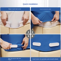 Organisateur de draps en plastique robuste Zlumber Lock, support de draps d'angle ouvert pour la collection de literie de chambre à coucher, salon