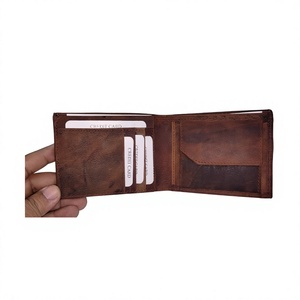 Waterproof Men's Genuine Leather Open Closure Short Star Pattern Fashion Credit Card Wallet - Product Image 4