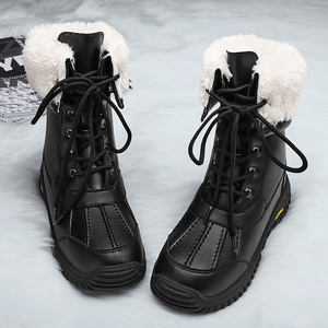 <span class=keywords><strong>Botas</strong></span> de nieve de nuevo estilo de Invierno para <span class=keywords><strong>mujer</strong></span> para caminar al aire libre escalada de campo traviesa impermeable montañismo impermeable PU térmico - Product Image 6