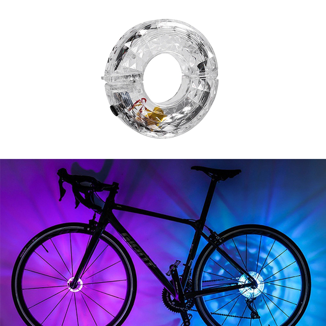 ANGBOW Colorful Durable LED Bicycle Hub Lights Smart Sensor Rechargeable USB IP65 Waterproof ABS/PC Material Battery Powered