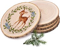 Décoration de Noël moderne en bois naturel découpée au laser avec surface finement poncée et bords lisses, logo personnalisé OEM ODM, vente en gros