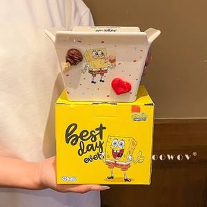 Bol en céramique Bob l'éponge et Patrick 5080, design cartoon pour enfants, pour le stockage des aliments, cadeau - Product Image 5
