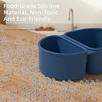 Ensemble de boîtes à lunch en silicone de qualité alimentaire au design moderne Boîtes à bento compartimentées allant au micro-ondes pour le stockage des aliments dans la cuisine