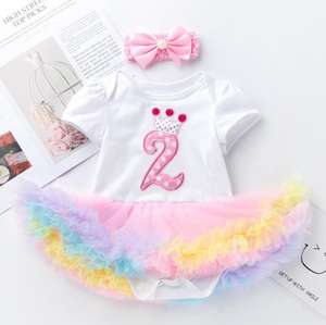 Tutu de ballet classique pour enfant, jupe-combinaison pour bébé, ensemble deux pièces, tutus pour filles, robe de tutu pour le premier anniversaire de bébé - Product Image 4