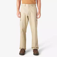 Pantalon de travail cargo décontracté pour homme, coupe ample, kaki, résistant, élégant, pour l'extérieur, avec fermeture éclair amovible
