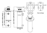Bélier de cylindre hydraulique à double effet personnalisé à vendre gamme complète avec traitement de surface de tige de piston chromé dur