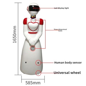 Grand <span class=keywords><strong>robot</strong></span> intelligent multifonctionnel pour hôtels, restaurants, services de restauration, accueil, esthéticiennes, serveurs, dialogue vocal - Tout neuf - Product Image 2