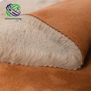 Trung Quốc [Nhà Sản Xuất] Đen, Nâu, Màu Be, Ánh Sáng Màu Xám Da Lộn Ngoại Quan Với Faux Rabbit Fur, Micro Fake Fur Vải - Product Image 6