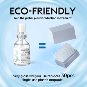 Siero Gel Riparatore al <span class=keywords><strong>Collagene</strong></span> Ricombinante per Viso, Produttore OEM di Cosmetici a Marchio Privato, Idratante per Pelle Soggetta ad Acne - Product Image 2