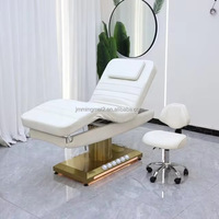 Table de massage électrique moderne de luxe, lit de beauté incurvé réglable avec éponge haute densité pour salon, spa, hôtel, salle de sport, école