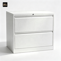 Armoire de rangement métallique à 2 tiroirs coulissants, 90 cm de large, avec poignée col de cygne, pour bureau et salle de sport, prix de gros usine