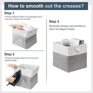 Cubos de Almacenamiento de Tela con Etiqueta Personalizada, Cajas para Juguetes, Apilables, Cuadradas, para el Hogar, Cesta de Almacenamiento de Ropa Sucia - Product Image 3