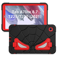 Étui antichoc 3-en-1 pour Samsung Tab A7 Lite T220 T225 avec support, sangle et porte-stylet, motif dessin animé pour enfants, OEM ODM