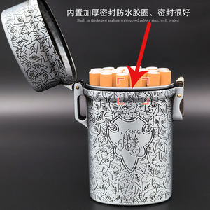 Accessori per Fumatori di Design di Lusso, Custodia per Sigari Impermeabile, Elegante e Personalizzata in Metallo per Uomo con Cordino - Product Image 4