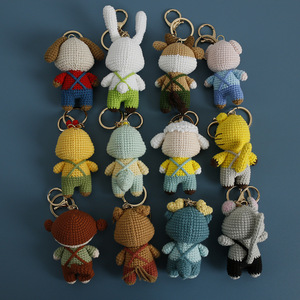 Meilleure vente petit laine exquis sac suspendu <span class=keywords><strong>porte</strong></span>-<span class=keywords><strong>clés</strong></span> BAS quantité minimale de commande créatif à la main tricot Crochet zodiaque poupée <span class=keywords><strong>animaux</strong></span> <span class=keywords><strong>porte</strong></span>-<span class=keywords><strong>clés</strong></span> - Product Image 3