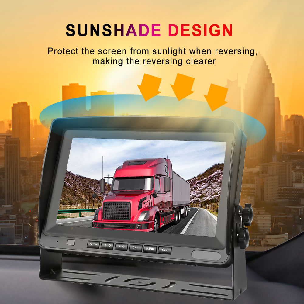 Hodozzy Telecamera Posteriore 1080P Con Schermo IPS Da 5'' – Impermeabile IP69, Visione Notturna IR, Linee Guida Regolabili Per Auto E Camper