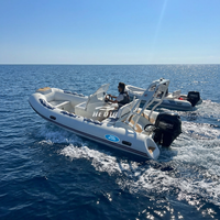 Bateau pneumatique semi-rigide Hedia 4,2 m (14 pi) en aluminium haute vitesse, modèle 420 Hypalon, fabriqué en Chine