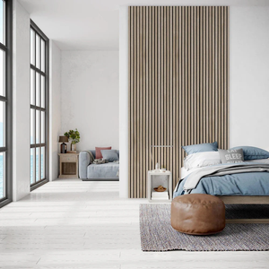 Akupanel Pet Acoustic gỗ Veneer Panel MDF slat cao cách âm thuận lợi hệ số hấp thụ âm thanh thiết kế hiện đại - Product Image 6