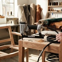 Agrafeuse pneumatique professionnelle 1013J, longueur de clou 6-13 mm, capacité de 100 agrafes, pour projets de rembourrage de canapés et de structures en bois