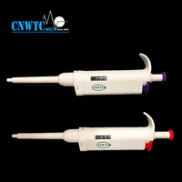 Pipette de laboratoire réglable en plastique, micropipette monocanal, support pour pipette, ensemble de pipettes