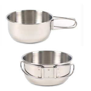 Juego de 2 Tazas Plegables de Acero Inoxidable de 500ml y 700ml para Picnic, Camping, Senderismo, Viajes, Comida al Aire Libre - Product Image 1