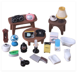 Casa <span class=keywords><strong>de</strong></span> muñecas Miniaturas Muebles Venta al por mayor Teléfono TV Radio Ventilador Lámpara Olla arrocera Dispensador <span class=keywords><strong>de</strong></span> agua Bañera Inodoro <span class=keywords><strong>Lavadora</strong></span> - Product Image 1