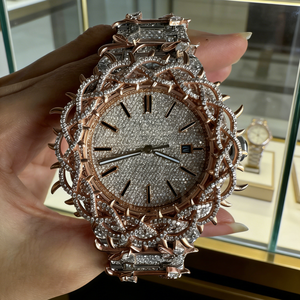 Reloj Mecánico de Lujo para Hombre, Estilo Hip Hop, con Esfera de Números Romanos, Completamente Adornado con Moissanita, de Alta Gama, 2026 - Product Image 4