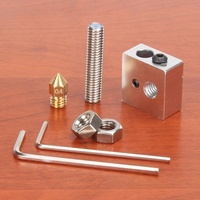 Kit Hotend 7 pièces pour imprimante 3D : Bloc chauffant MK8, Tube de 1,75 mm, Buse d'extrusion de 0,4 mm, Têtes d'impression, Blocs chauffants M6 - Pièces d'imprimante 3D, Kit DIY
