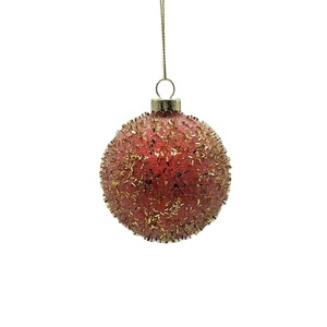 Esfera <span class=keywords><strong>de</strong></span> <span class=keywords><strong>Vidrio</strong></span> Blanca Soplada a Mano <span class=keywords><strong>de</strong></span> Alta Calidad para Decoración Navideña <span class=keywords><strong>de</strong></span> 8 cm con un Fino Patrón <span class=keywords><strong>de</strong></span> Hojas Verdes Brillantes - Product Image 6