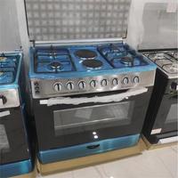 Cuisinière verticale X avec 4 brûleurs à gaz et 2 électriques, four fonctionnant au gaz, brûleur en acier inoxydable avec four