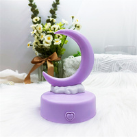 Veilleuse LED romantique en forme de croissant de lune bon marché lampe de table décorative de chevet décorations de jouets lumineux de salon cadeau d'anniversaire