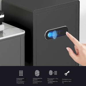 AIFEIBAO <span class=keywords><strong>Mini</strong></span> <span class=keywords><strong>coffre</strong></span>-<span class=keywords><strong>fort</strong></span> antivol tout en acier avec mot de passe d'empreintes digitales Clip WIFI intelligent pour la maison, le bureau et le chevet Pinces invisibles pour les fichiers - Product Image 4