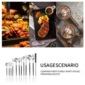 <span class=keywords><strong>Set</strong></span> di posate in acciaio inox opaco 18/8 <span class=keywords><strong>12</strong></span> pezzi forchetta coltello cucchiaio bacchette posate ristorante <span class=keywords><strong>Set</strong></span> posate argenteria - Product Image 3