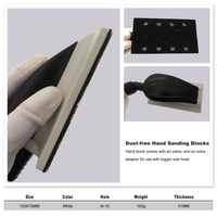 Bloc de ponçage manuel sans poussière 70x125mm à 8+10 trous auto-agrippants pour outils abrasifs automobiles et polissage