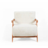Chaises d'appoint modernes en gros directement de l'usine, avec dossier en tissu et pieds en bois, confortables pour la maison