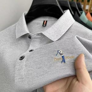 <span class=keywords><strong>Camiseta</strong></span> Polo de Verano para Hombre, Estilo Casual y de Negocios, Color Sólido, con Solapa Bordada, Nueva Moda, Manga Corta - Product Image 4