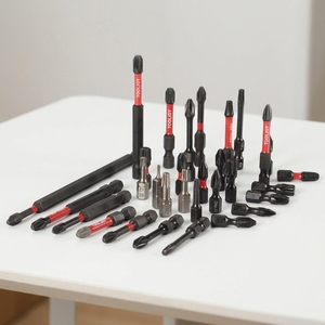 Puntas Magnéticas PH2 de Acero S2 TOOLJOY para Atornillador de Impacto con Zona de Torsión Roja, Vástago Hexagonal de 25mm/50mm/75mm - Product Image 1