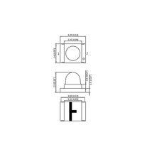 Lampe LED blanche 3224 à haute luminosité avec lentille en dôme, angle de vision de 15 degrés, durée de vie de 50 000 heures, certifiée RoHS