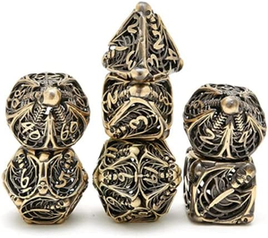 ชุดลูกเต๋า RPG ลายหัวกะโหลกมังกรโลหะแบบกำหนดเอง สำหรับผู้เล่น DND เกมกระดานใหม่ - Product Image 4