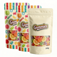Sachet Doypack Personnalisé en PE Alimentaire Anti-Odeur Réutilisable avec Fermeture Éclair pour Fruits Secs, Protéines, Thé, Bonbons et Aliments