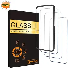 Protetor de tela de vidro para celular Iphone 12 Xr Xs 8 Plus 13 14 15 Pro Max 0.33mm