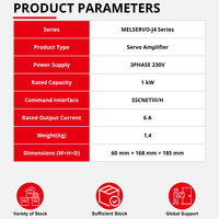 Amplificateur servo AC intelligent MR-J4-100B 1kW, unité de commande SSCNE H, contrôleur 200VAC pour système Mitsubishi MELSERVO-J4