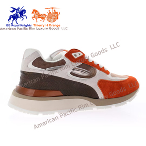 Chaussures de sport Run Away pour hommes, baskets en cuir véritable, chaussures décontractées de haute qualité, style course et marche, respirantes et confortables en mesh. - Product Image 3