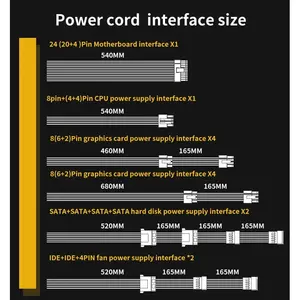 ATX <b>Psu</b> <b>1200w</b> Gold Power Supply PC Game Gaming Power Sources - Product Image 5